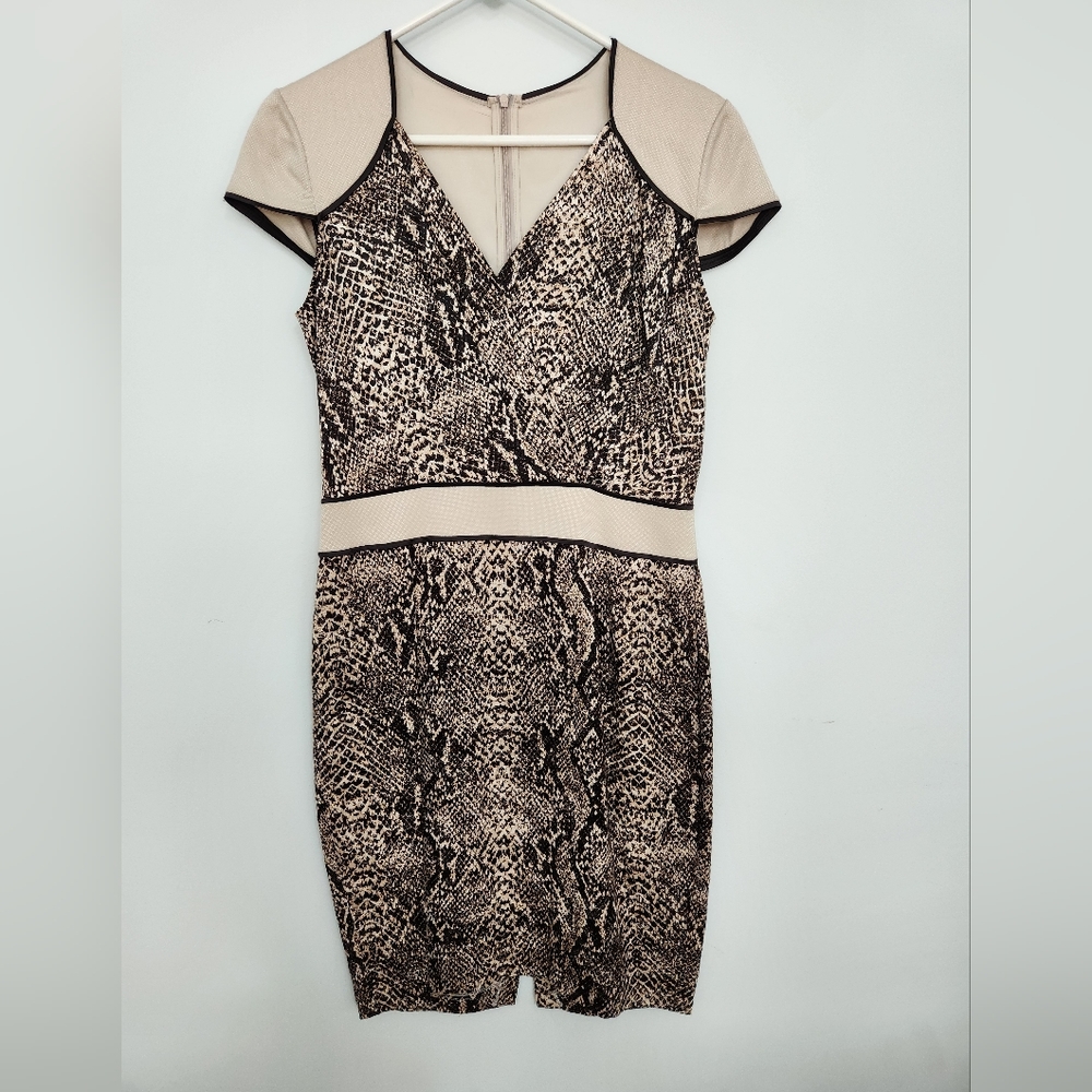 Women's snake skin cocktail dress with fitted waist Euro size 40